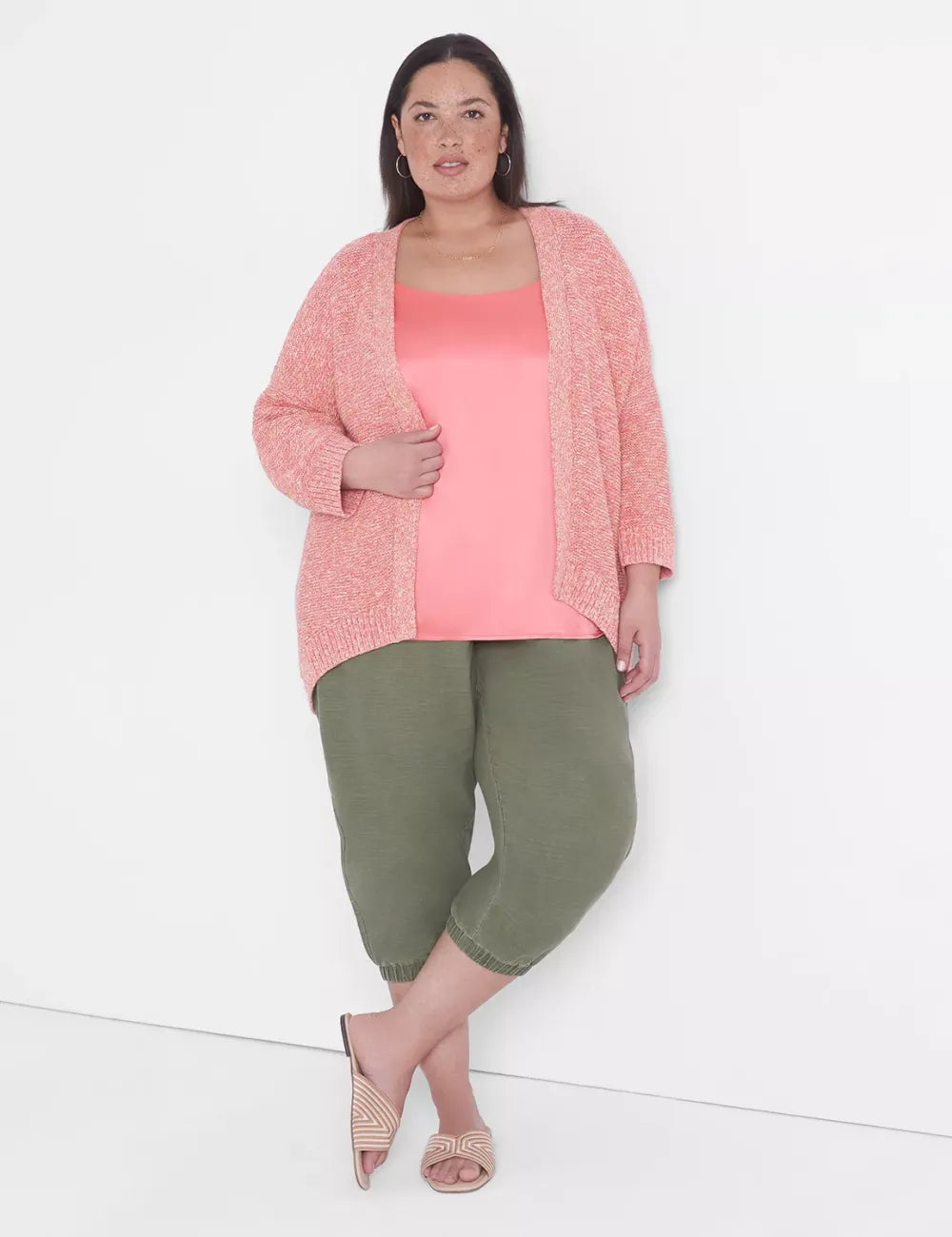 Open-Front Marl Cardigan