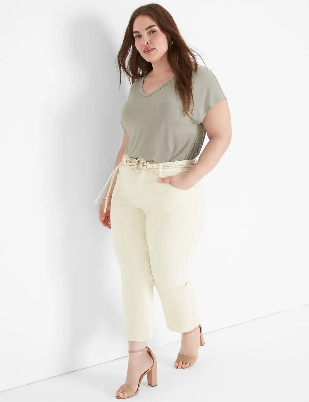 Short-Sleeve V-Neck Pocket Tee