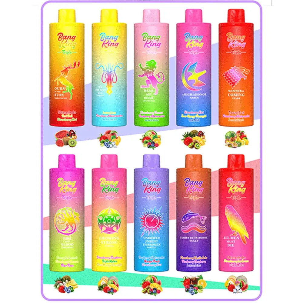 Bang King Triple 45000 45K Puffs Vape 3 in 1 Flavors Newest Original Rechargeable Disposable Vape