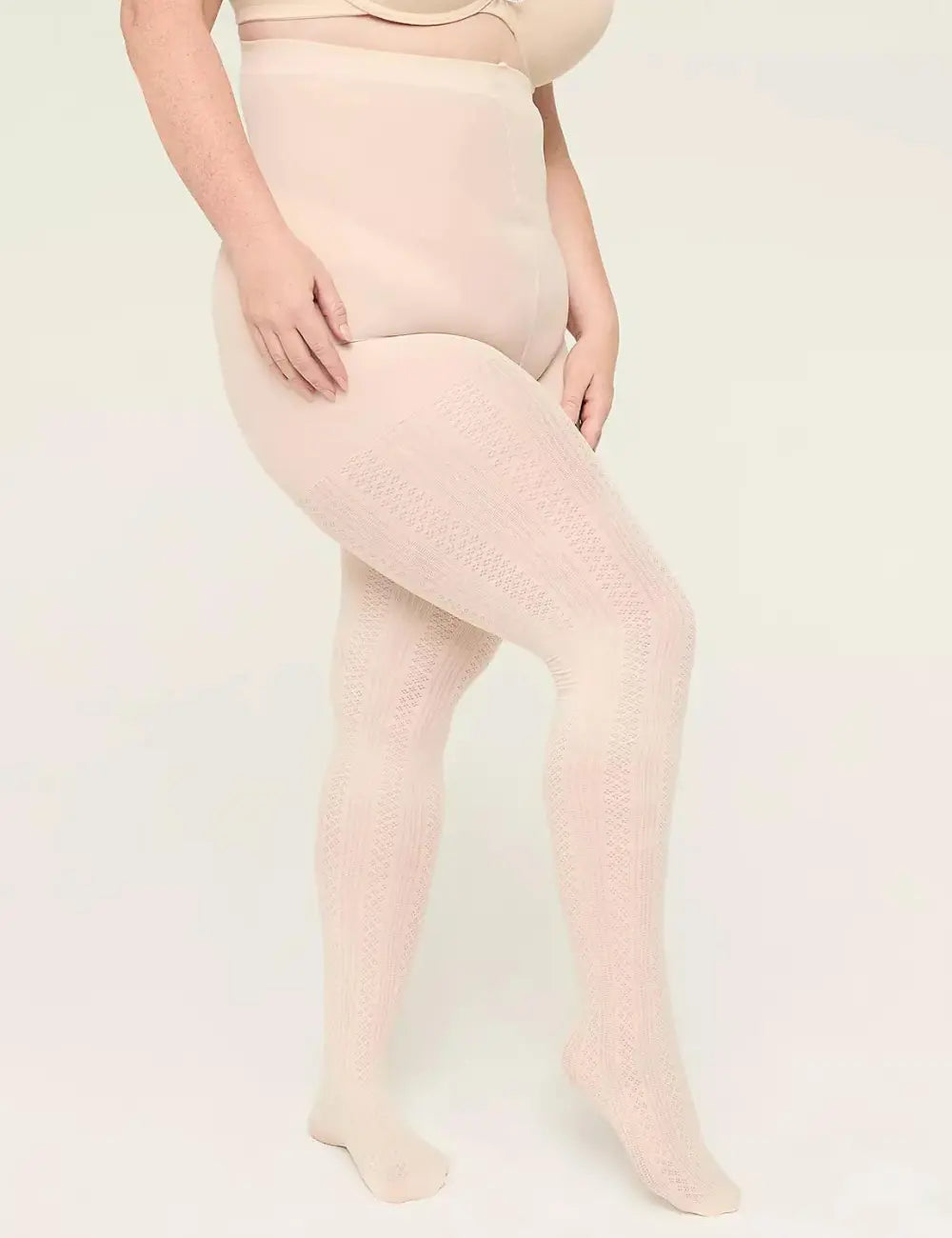 Cable Knit Pattern Tights
