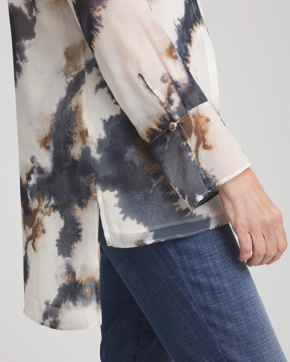 Tie-dye High-low Tunic