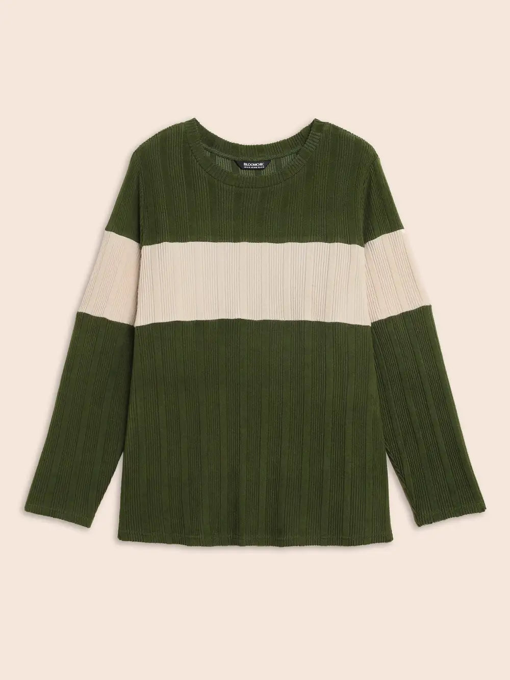 Contrast Patchwork Textured T-Shirt