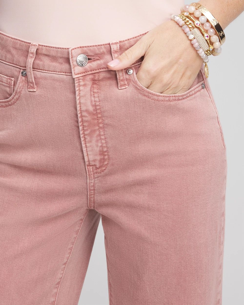 Petite High Rise Wide Leg Jeans