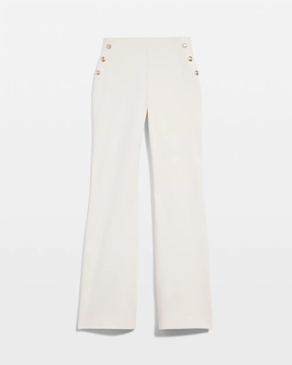 Juliet Ponte Button Detail Flare Pants