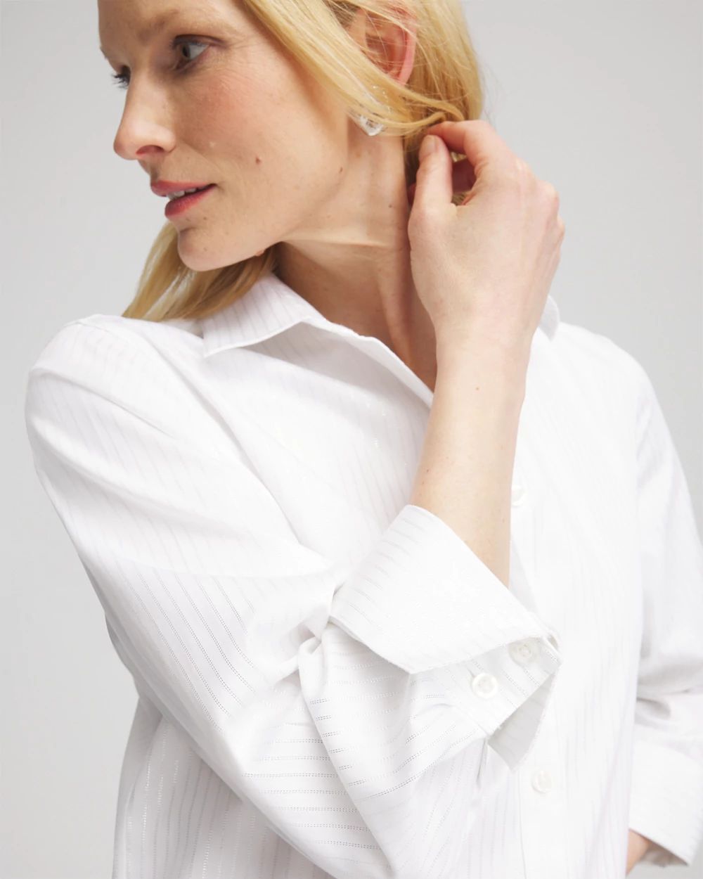 No IronTM Lurex Stripe Shirt