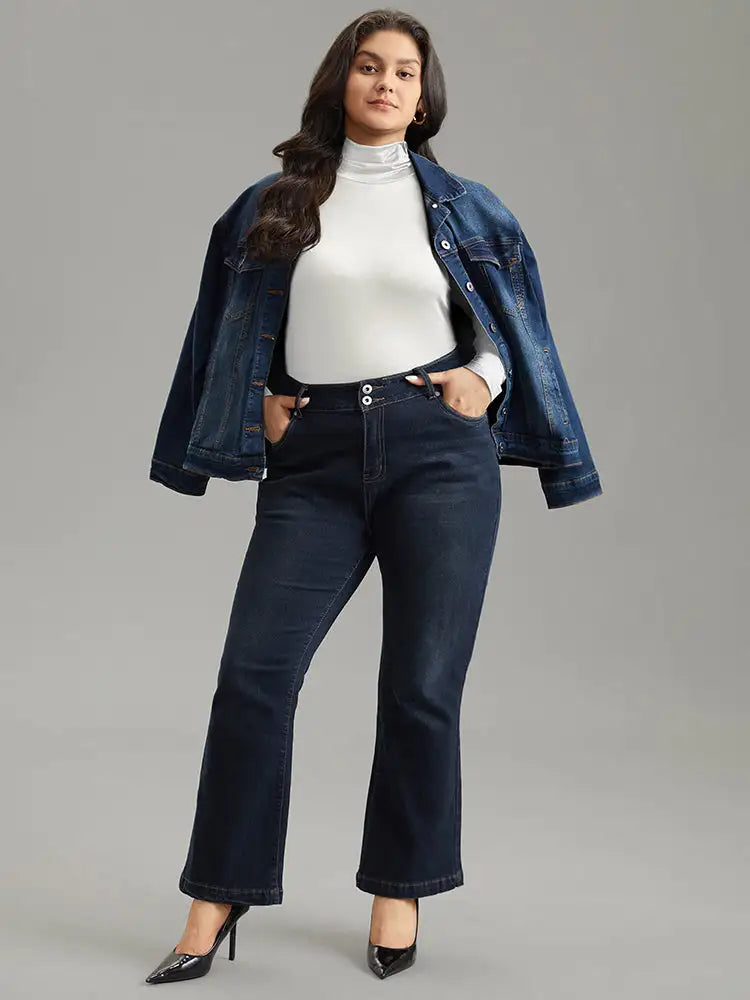 Supersoft Essentials Solid Funnel Neck Knit T-Shirt
