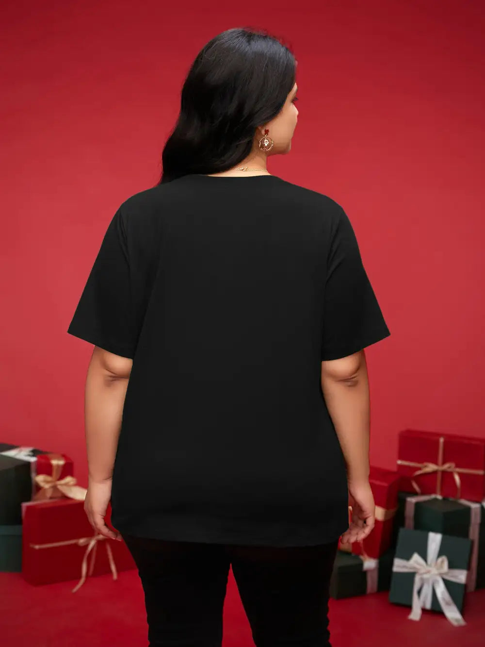 Shimmering Trees Half Sleeves Slim-Fit Tee