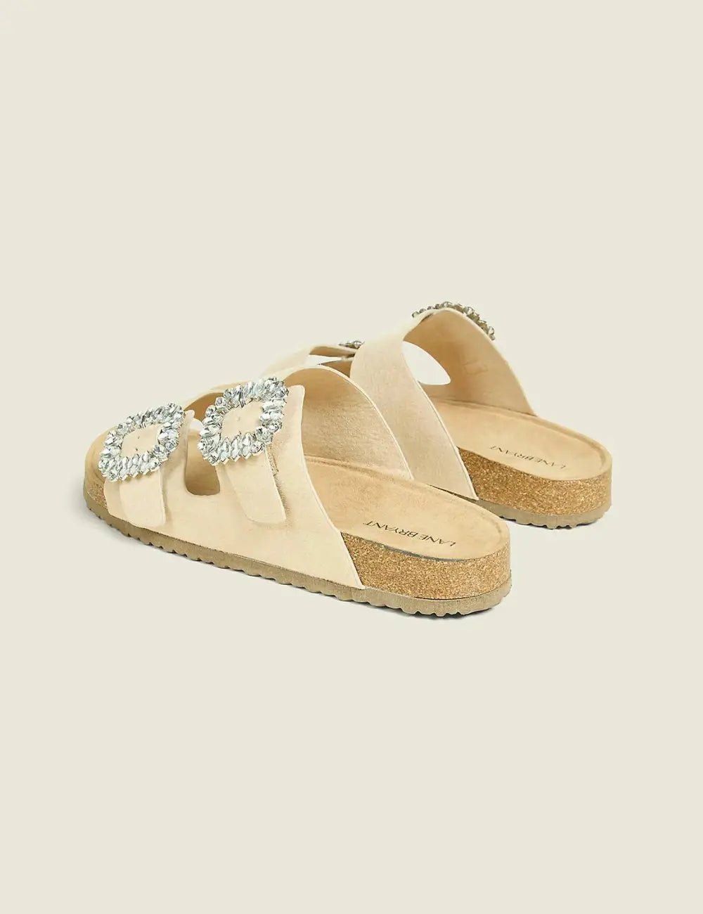 Dream Cloud Faux-Suede Embellished Slip-On Sandal