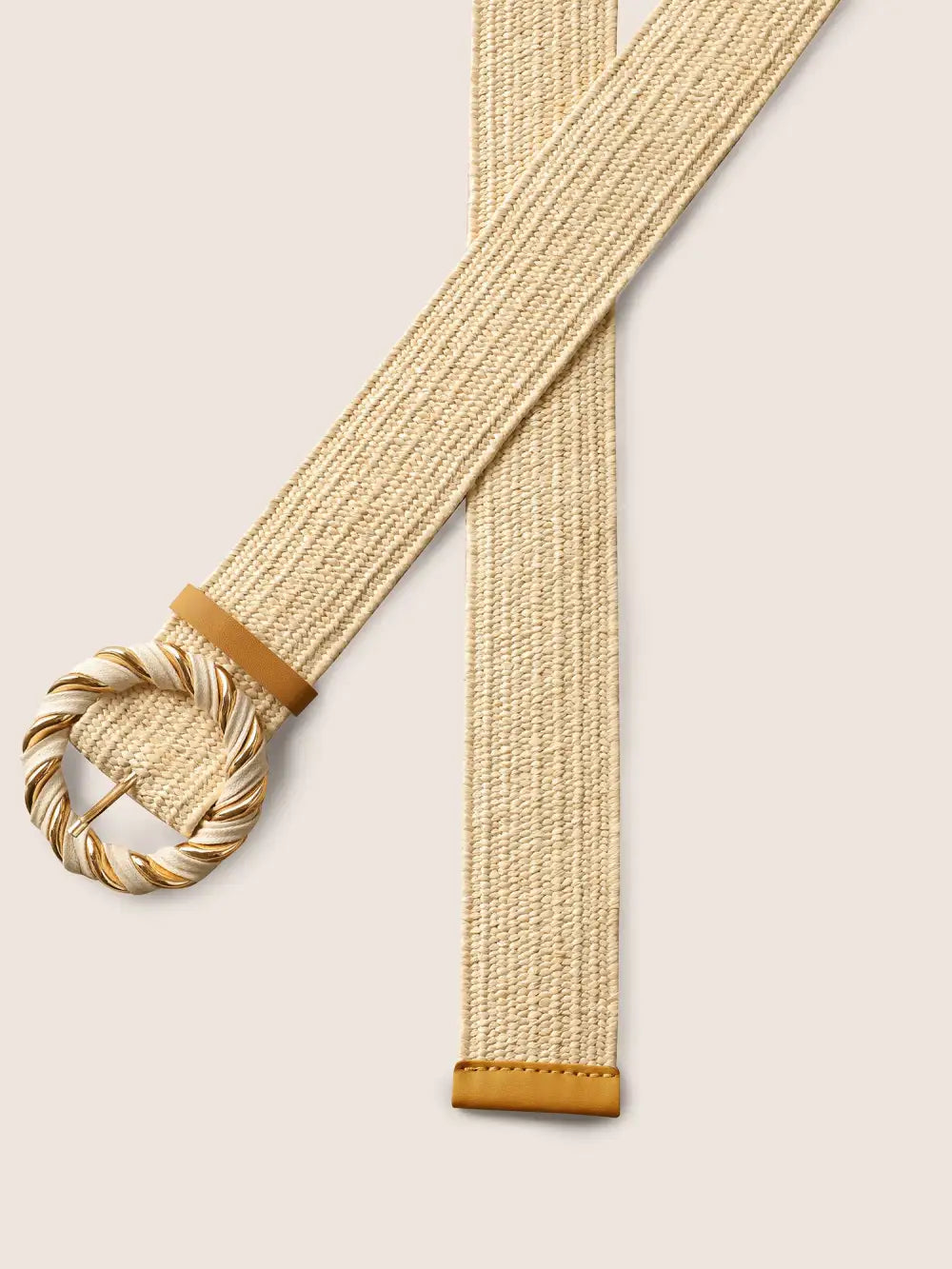Ellipse Metallic Buckle Woven Belt