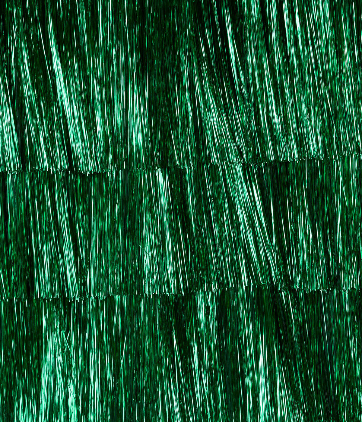 Women's Green Tinsel Fringe Shorts