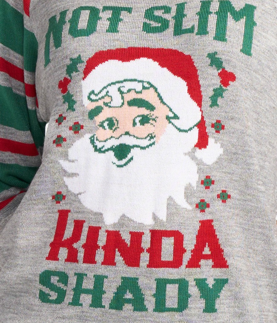 Women's Not Slim, Kinda Shady Ugly Christmas Sweater
