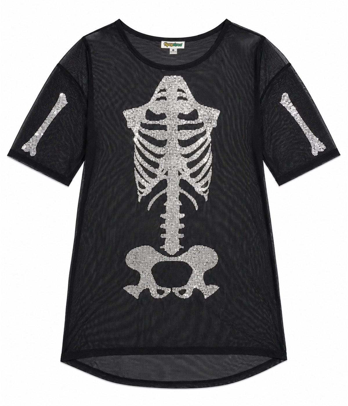 Silver Skeleton Mesh Costume Dress