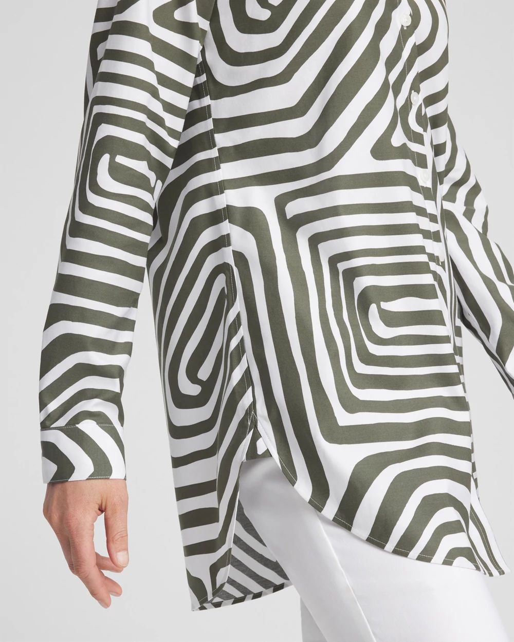 No IronTM Stretch Abstract Print Tunic