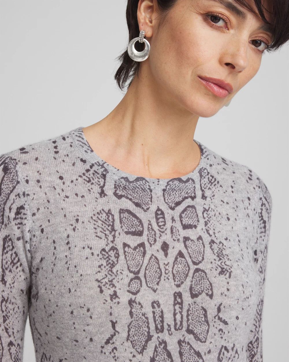 Cashmere Snake Print Sweater