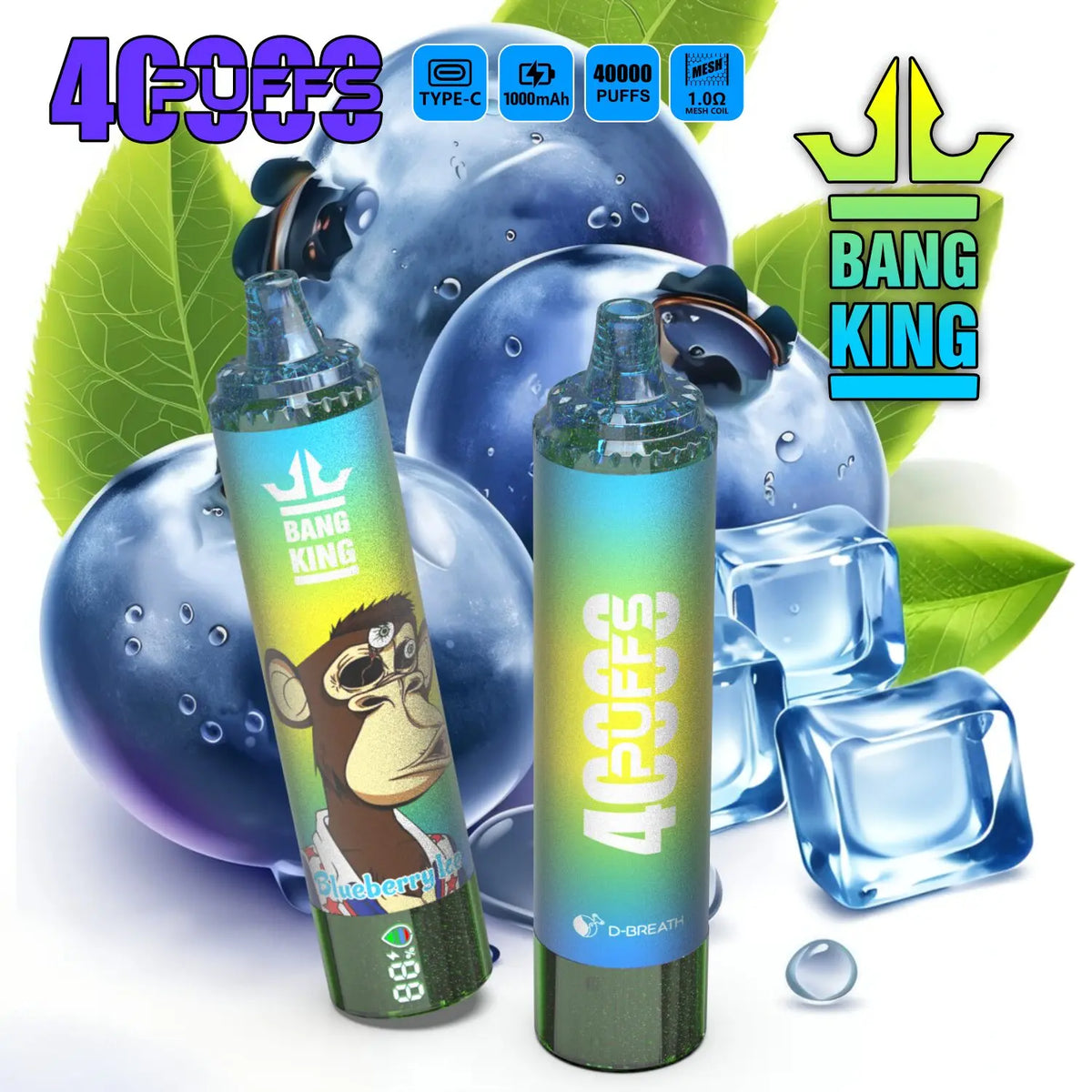Bang King Tornado 40000 40K Puffs Original LED Display Edition Disposable Vape Pen