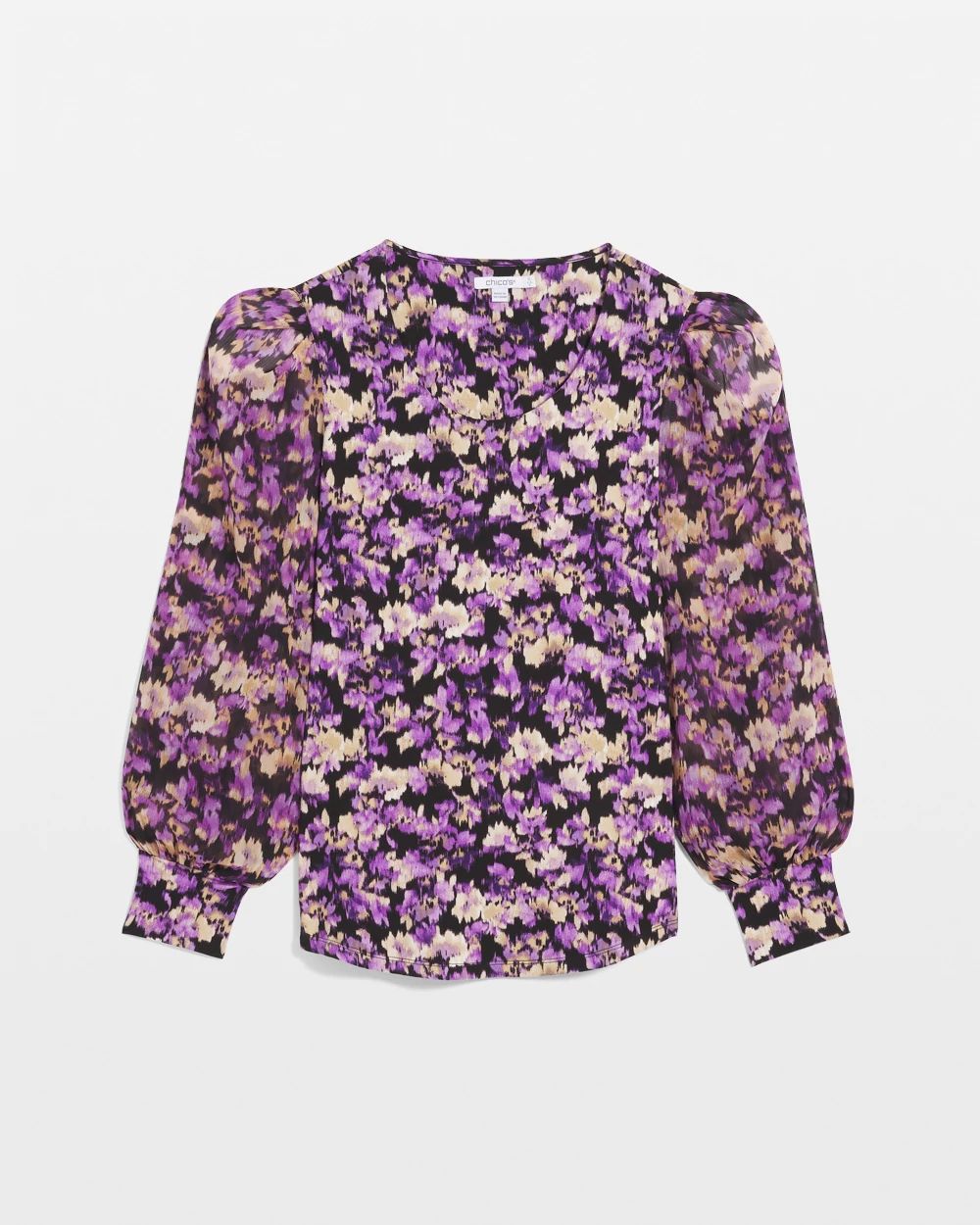 Floral Organza Sleeve Top