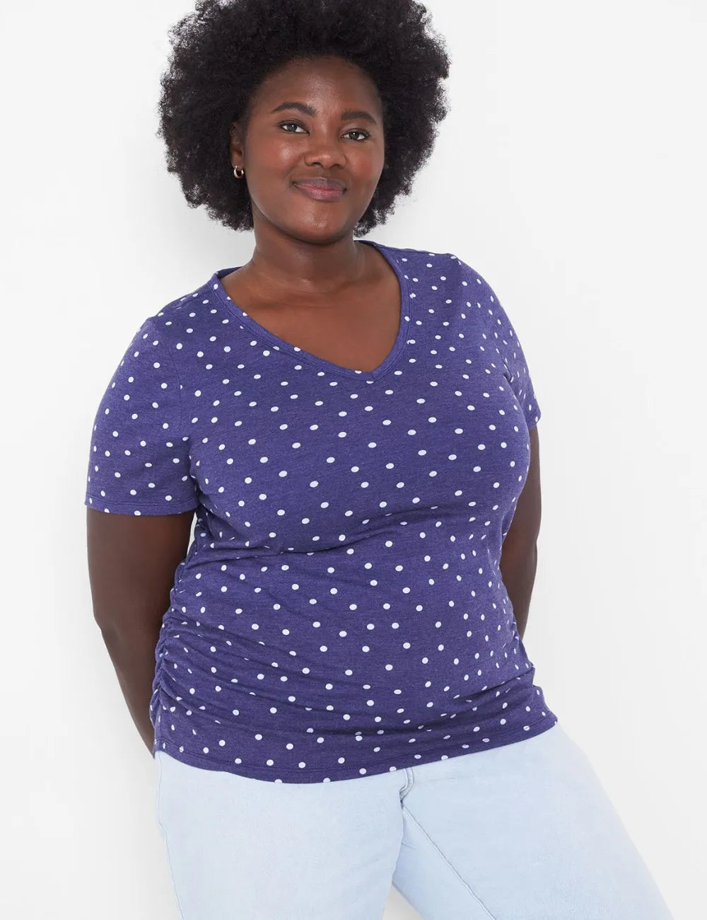 Modern Jersey Side-Ruched Tee