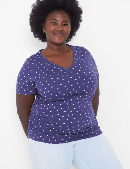 Modern Jersey Side-Ruched Tee