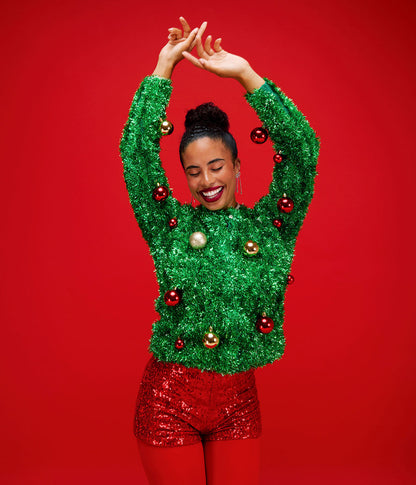 Women's Bristle Babe Ugly Christmas Cardigan Sweater
