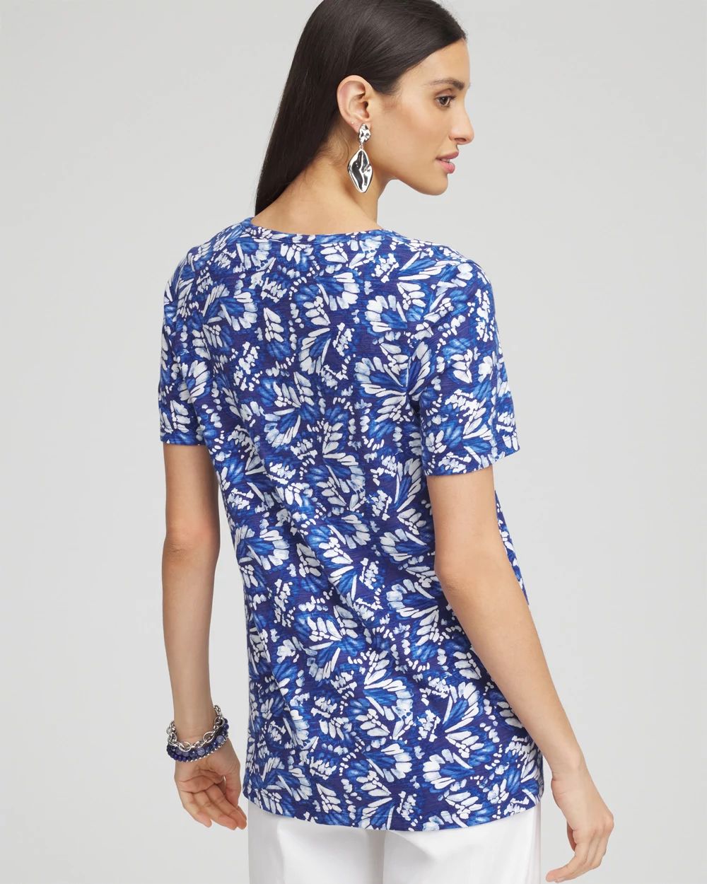 Butterfly Slub V-Neck Tee