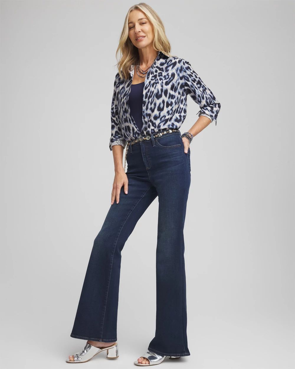 So Slimming® High Rise Flare Jeans