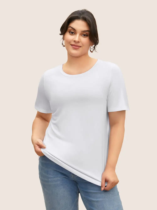 Supersoft Essentials Solid Basic Knit T-Shirt