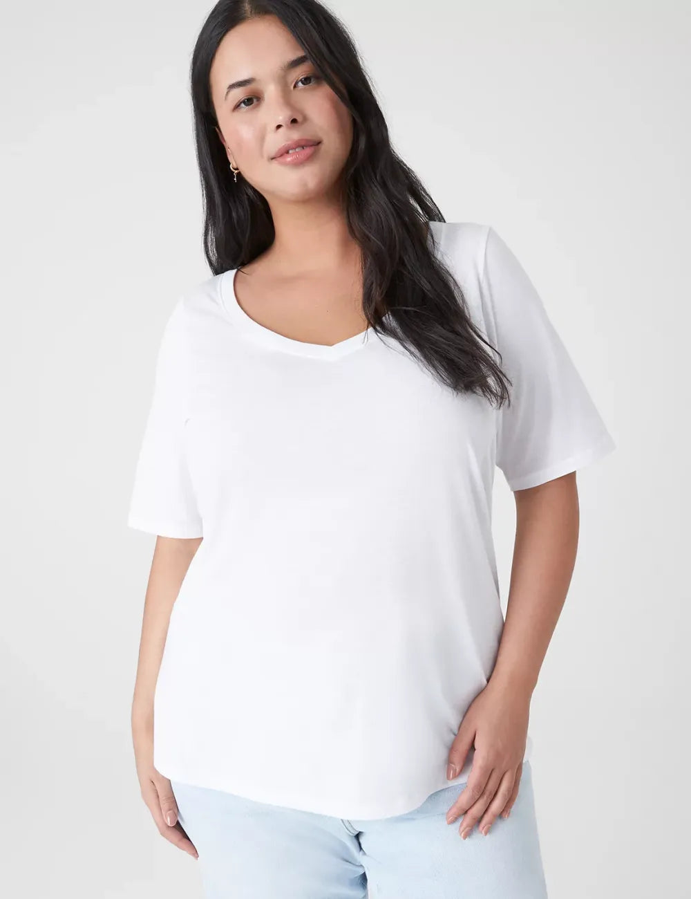 Modern Perfect Sleeve V-Neck Tee