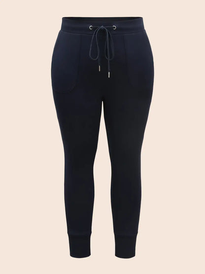 Mid Rise Drawstring Pocket Leggings