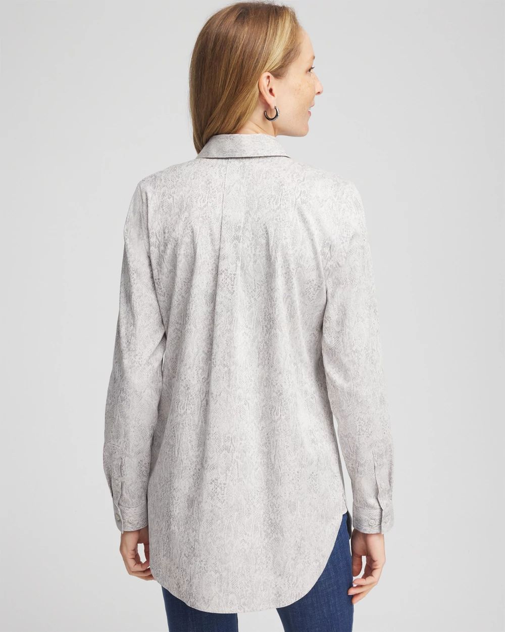 No IronTM Python Print Jacquard Tunic