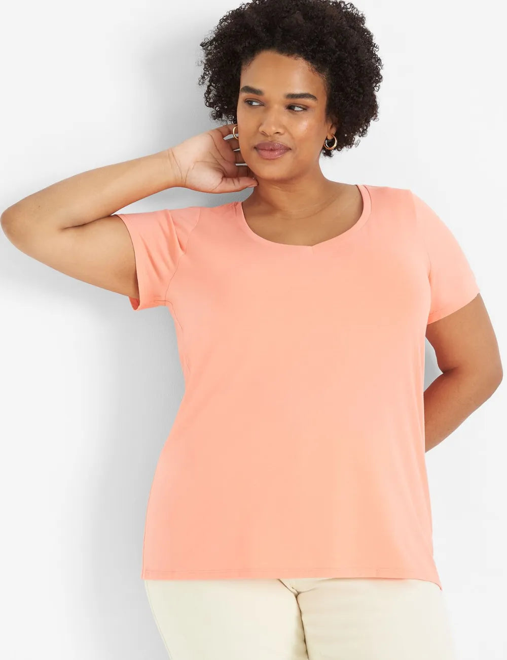 Modern Short-Sleeve V-Neck Tee