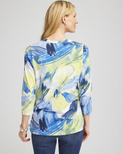 Watercolor Slub Scoop Neck Tee