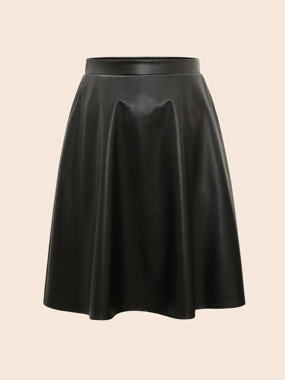 Pu Leather A-Line Skirt