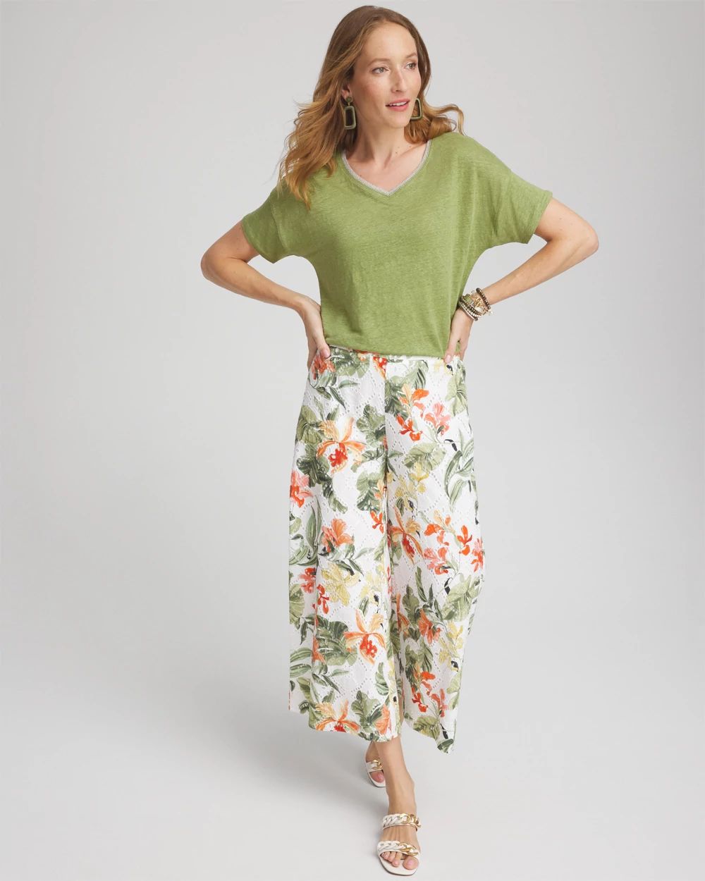 Linen Sweater Trim Tee