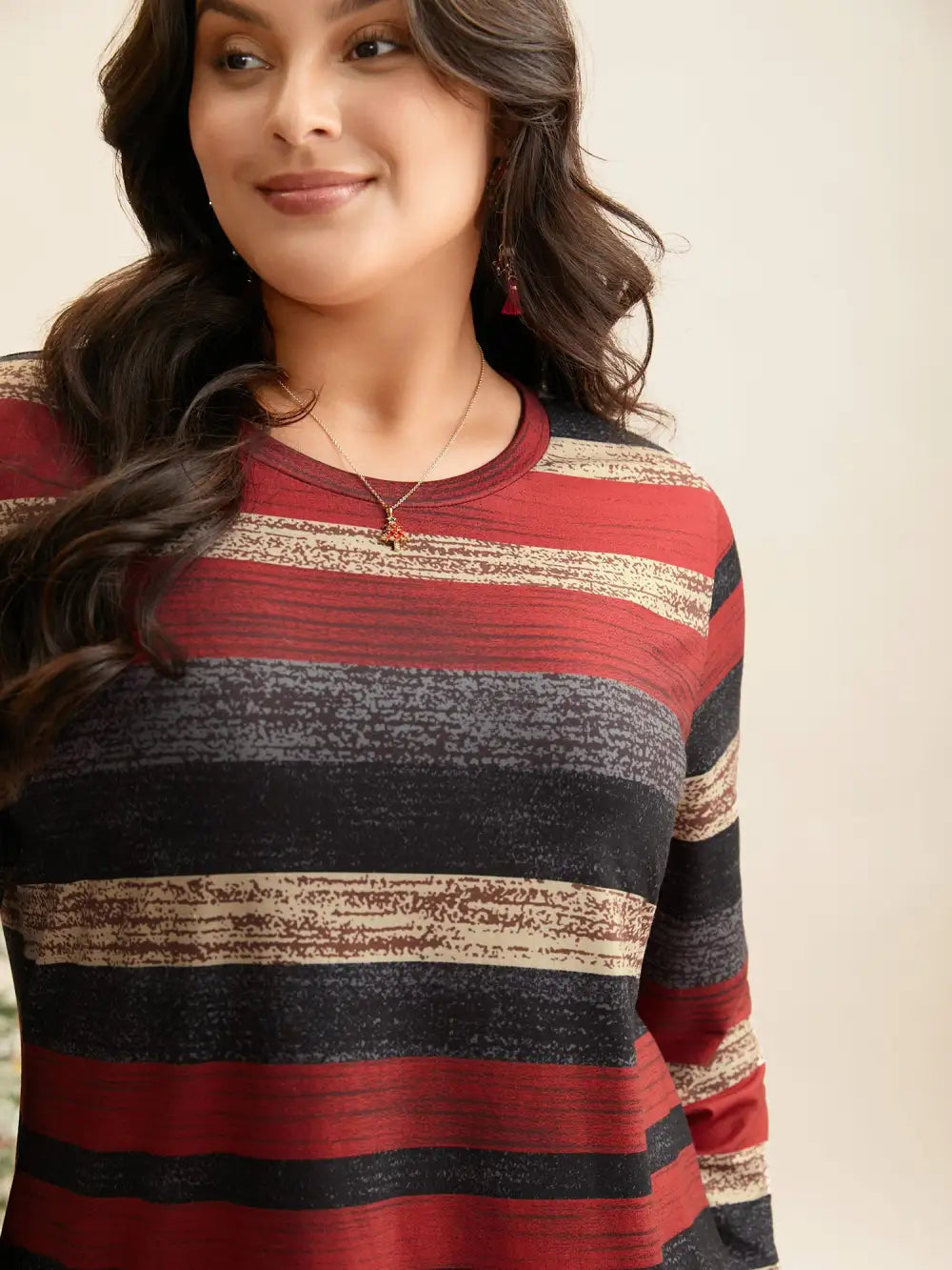 Holiday Colorful Striped Tee