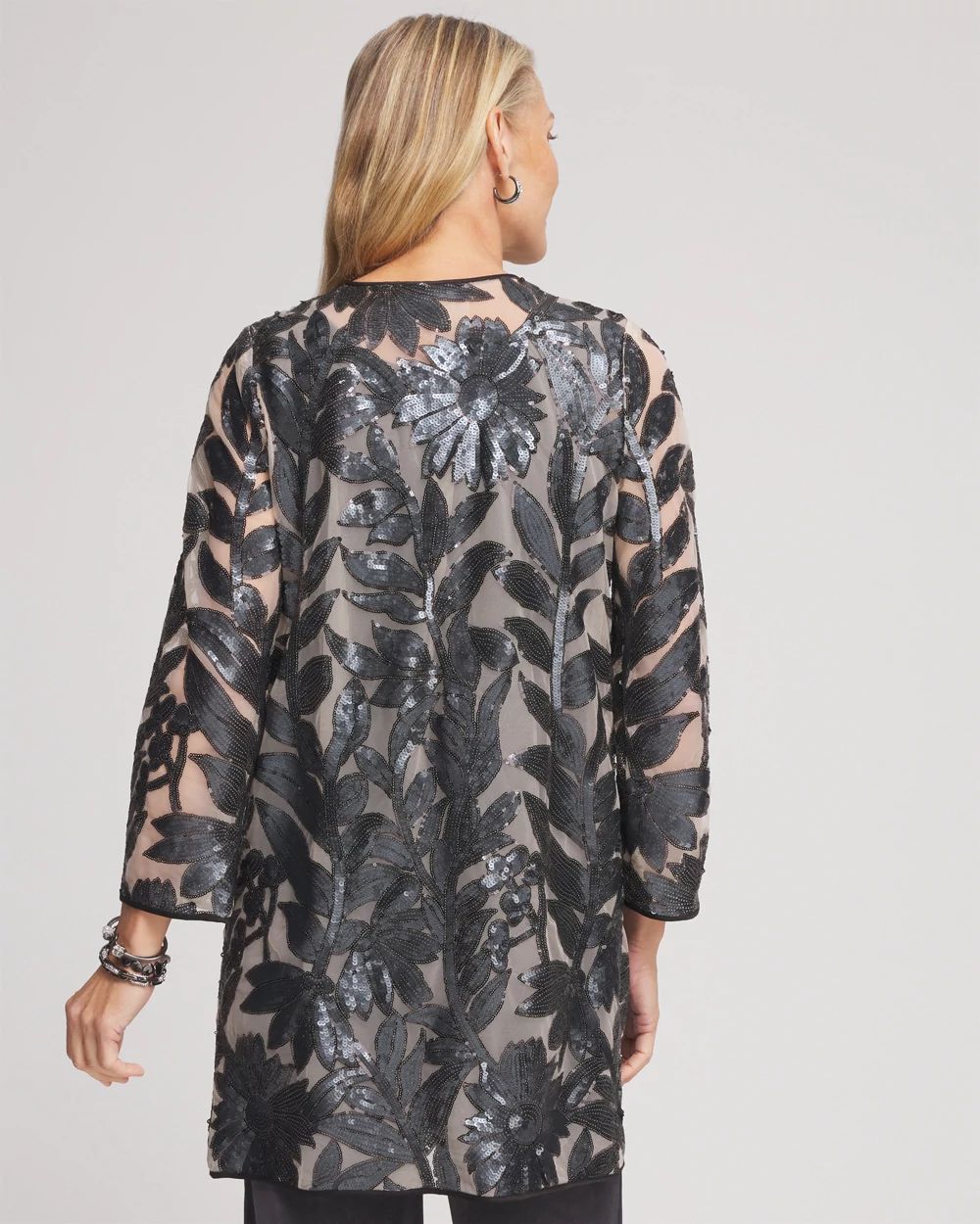 TravelersTM Collection Lace Sequin Jacket
