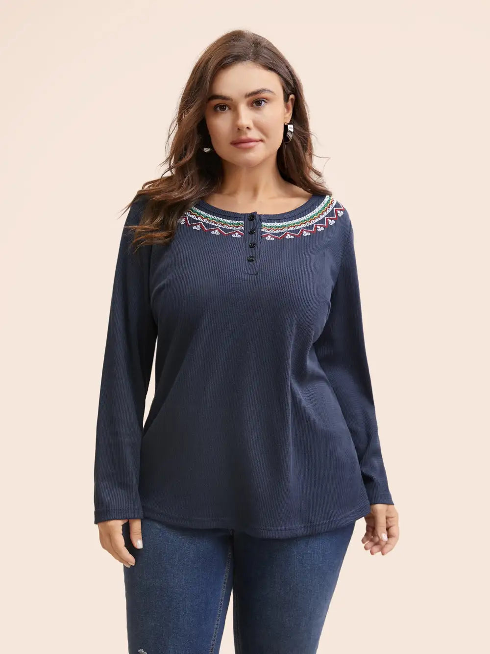 Bandana Embroidered Button Up T-Shirt