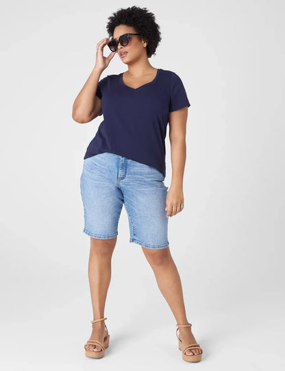 Modern Short-Sleeve V-Neck Tee
