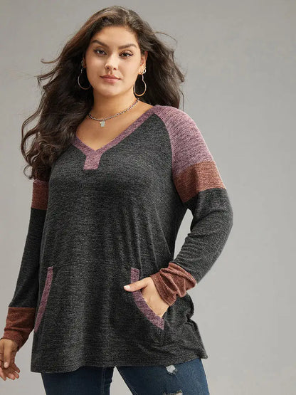 Contrast Pocket Raglan Sleeve T-Shirt