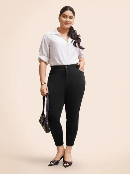 Stretchy-Fit Pocket Elastic Waist Pants