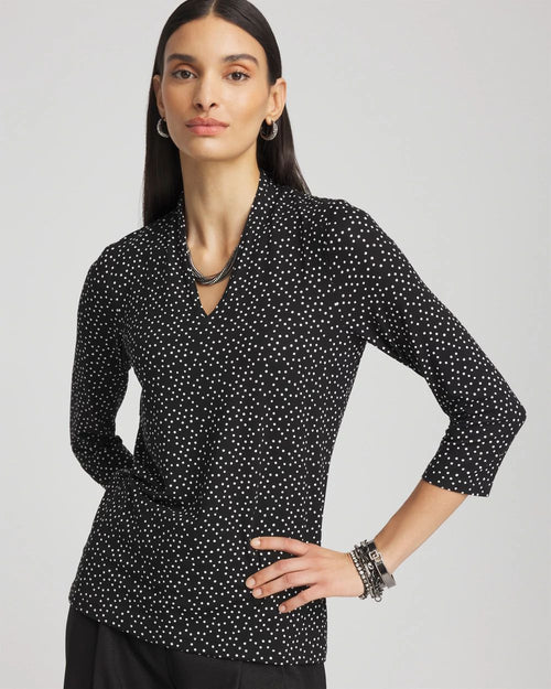 Touch of CoolTM Dots 3/4 Sleeve Tee