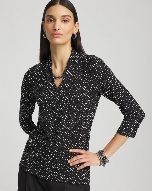 Touch of CoolTM Dots 3/4 Sleeve Tee