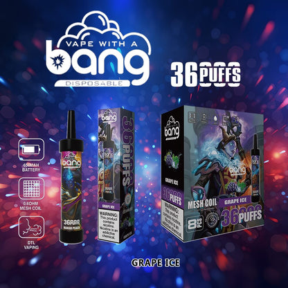 Bang 36000 36K Puffs 0% 2% 3% 5% Nicotine Latest Original Disposable Vape Pen
