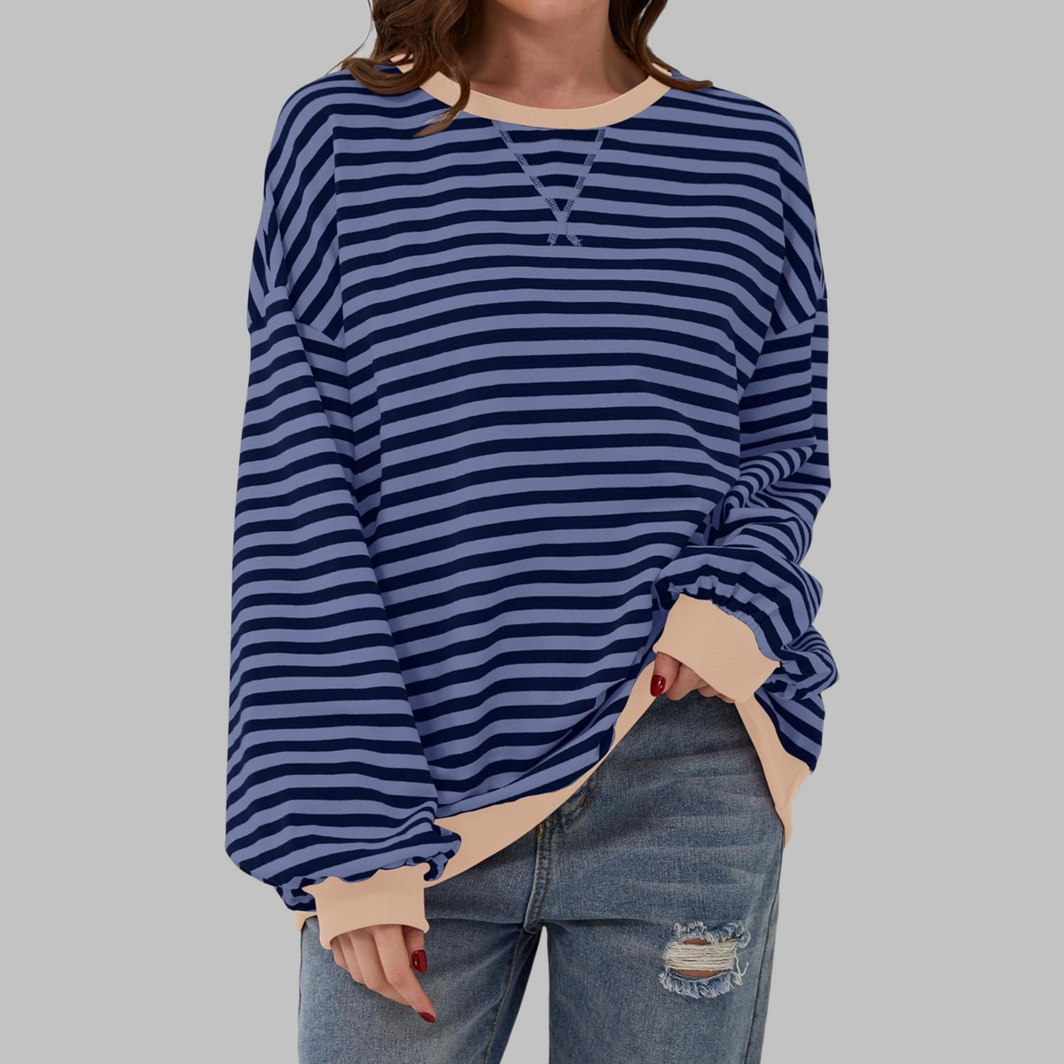 Amelia - Soft-Touch Striped Jumper