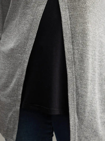 Contrast Patchwork Crew Neck Button Detail T-Shirt