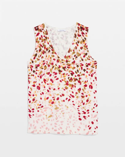 Ombré Printed Sleeveless V-Neck Tank