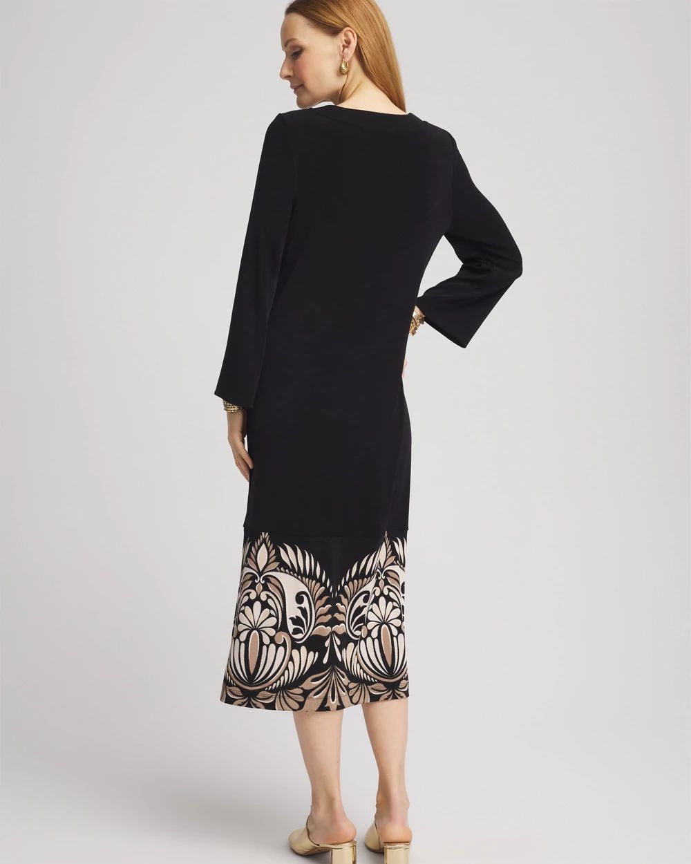 TravelersTM Kurta Border Print Midi Dress