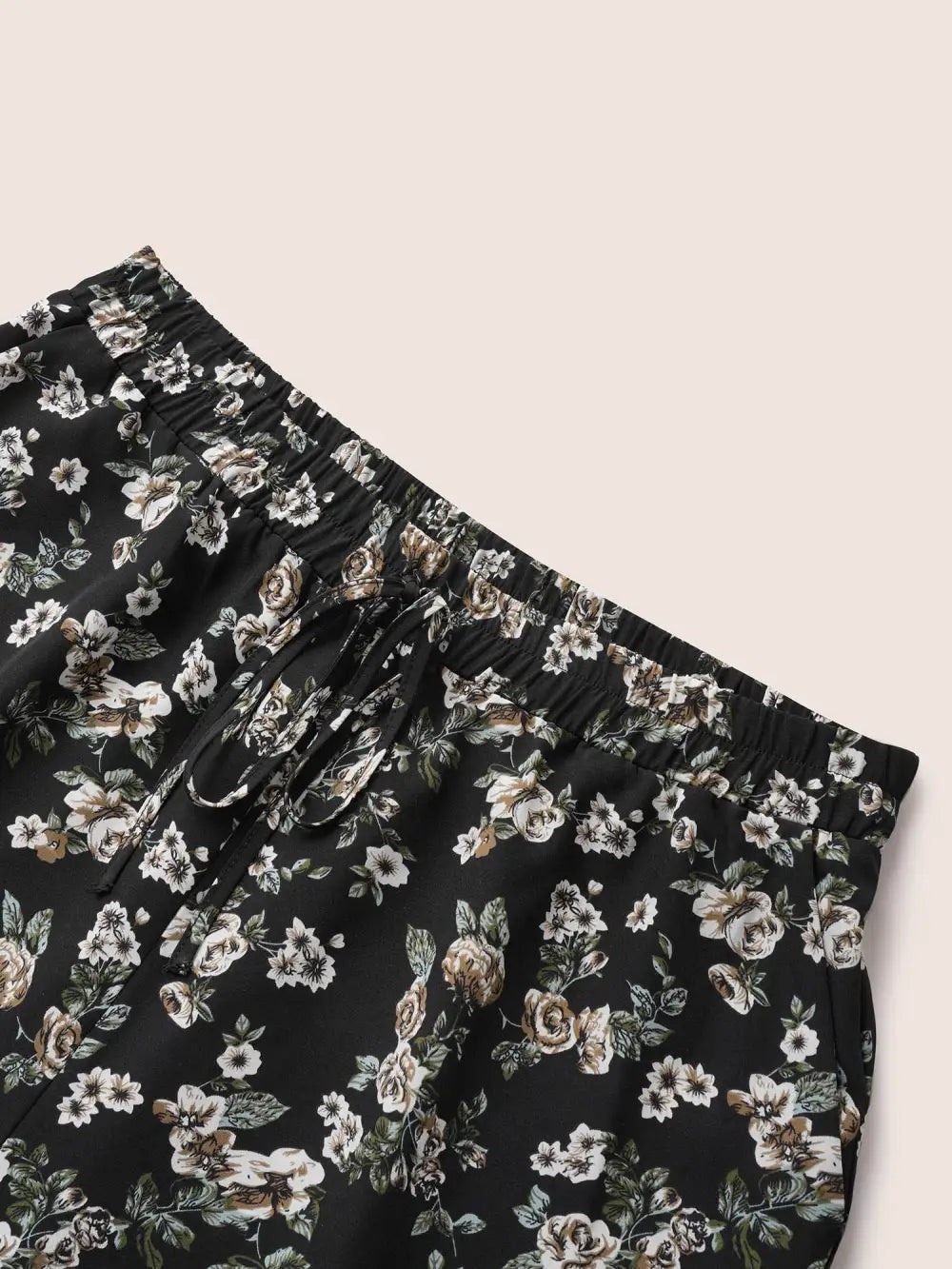Ditsy Floral Ties Split Hem Wide Leg Pants