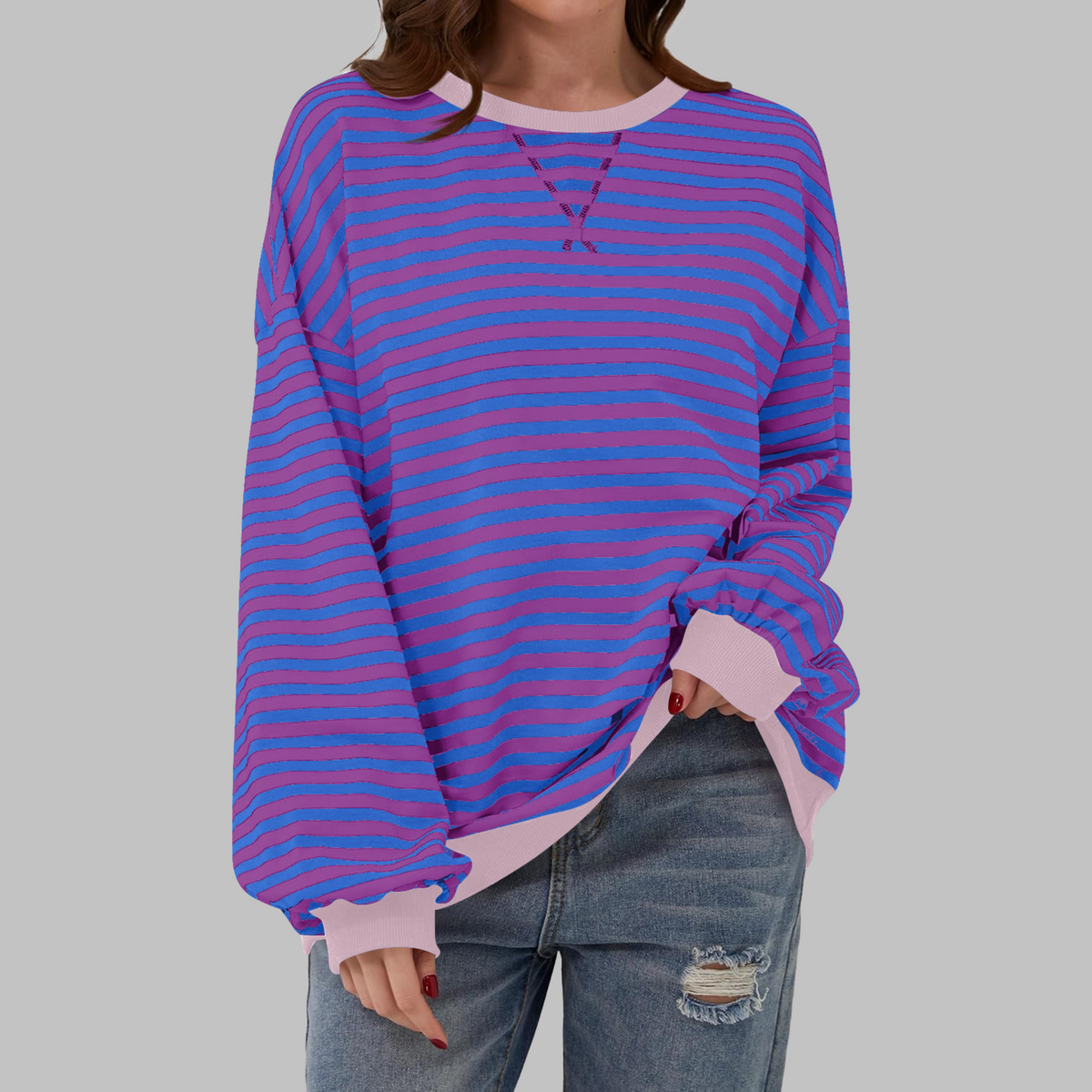 Amelia - Soft-Touch Striped Jumper