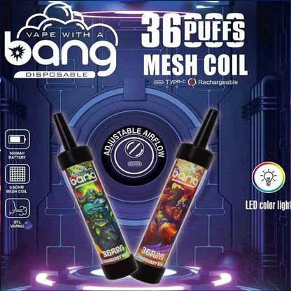 Bang 36000 36K Puffs 0% 2% 3% 5% Nicotine Latest Original Disposable Vape Pen