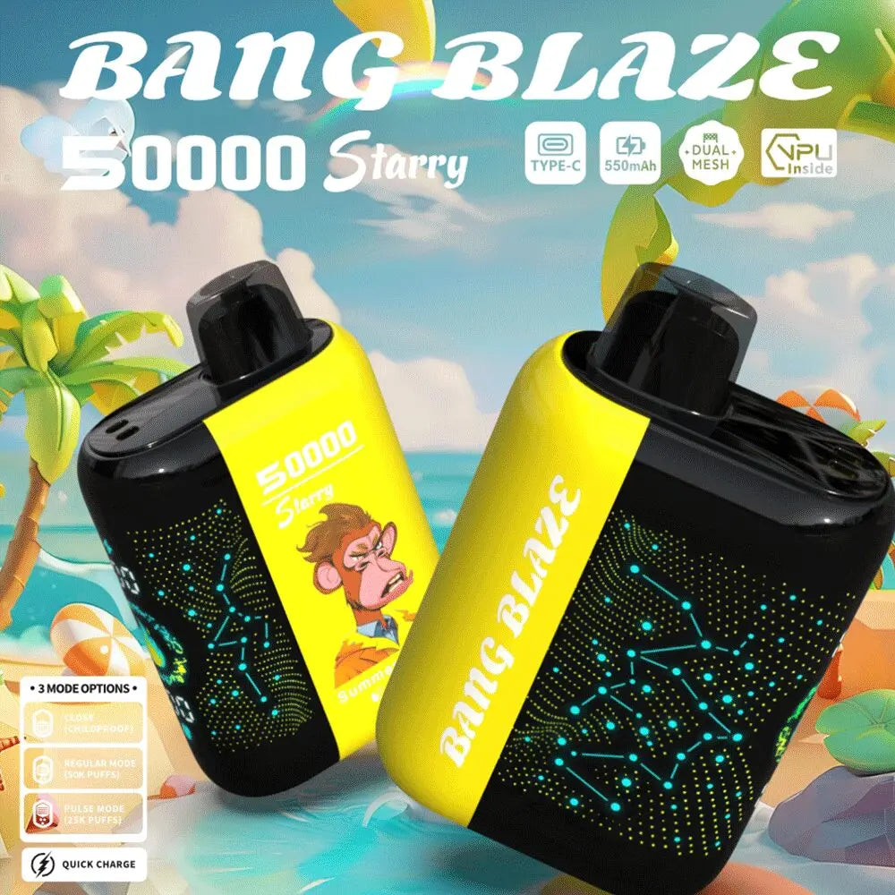 Bang Blaze Starry 50000 50K Puffs Hottest LED Display Disposable Vape